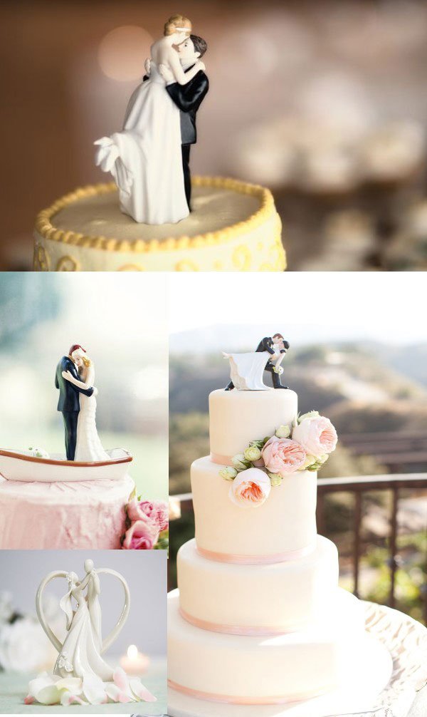 figurine de gateau de mariage romantique